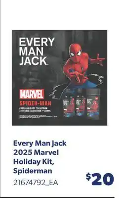 Real Canadian Superstore EVERY MAN JACK 2025 MARVEL HOLIDAY KIT, SPIDERMAN offer