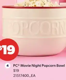 Real Canadian Superstore PC MOVIE NIGHT POPCORN BOWL offer