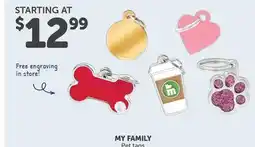 Mondou MY FAMILY Pet tags offer