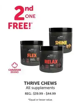 Mondou THRIVE CHEWS All supplements offer