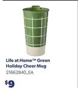 Real Canadian Superstore LIFE AT HOME GREEN HOLIDAY CHEER MUG offer