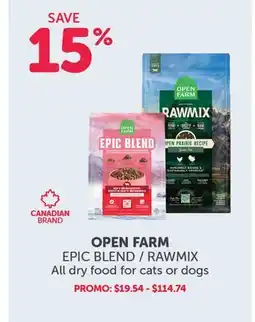 Mondou OPEN FARM EPIC BLEND / RAWMIX All dry food for cats or dogs offer