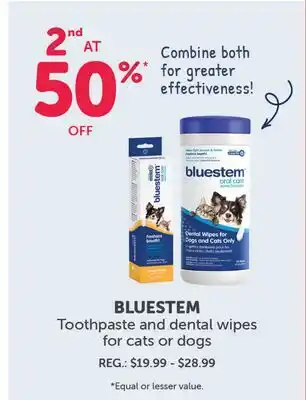 Mondou BLUESTEM Toothpaste and dental wipes for cats or dogs offer