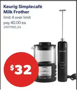 Real Canadian Superstore KEURIG SIMPLECAFÉ MILK FROTHER offer