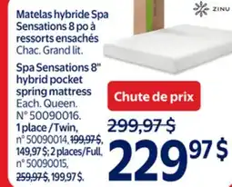 Walmart Spa Sensations 8 hybrid pocket spring mattress offer