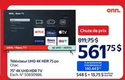 Walmart 75 4K UHD HDR TV offer