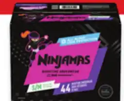 Walmart Ninjamas nighttime underwear or Pampers Easy Ups training pants superpack offer