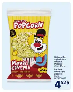 Walmart Impérial movie style popcorn offer