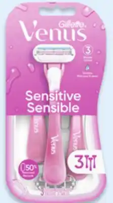 Walmart Gillete Venus Sensitive razors 3-pack offer
