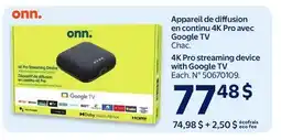 Walmart 4K Pro streaming device with Google TV offer