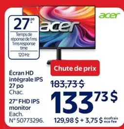 Walmart Acer 27 FHD IPS monitor offer