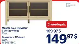 Walmart Glass-door TV stand offer