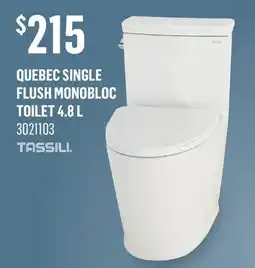 Canac Quebec Single Flush Monobloc Toilet 4.8 L offer