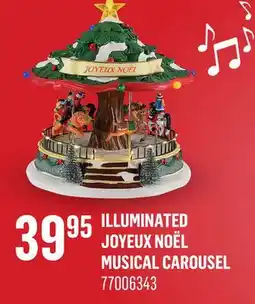 Canac Illuminated Joyeux Noël Musical Carousel offer