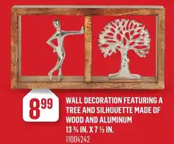 Canac Wall decoration featuring a tree and silhouette made of wood and aluminum 13 3/4 in. x 7 1/2 in offer