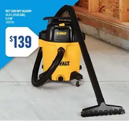 Canac Wet and dry Vacuum 45,4 L (12USGal) 5.5 HP offer