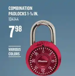 Canac Combination Padlocks 1-7/8 in offer