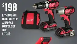 Canac Lithium-Ion Drill Driver & Impact Driver Set 18 V offer