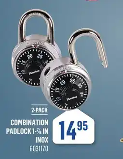 Canac Combination Padlock 1-7/8 in Inox offer