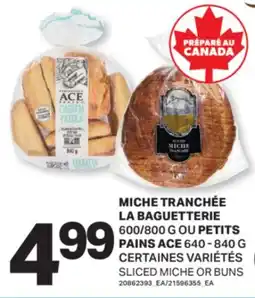 L'Intermarché MICHE TRANCHÉE, 600/800 G OU PETITS PAINS, 640 - 840 G | SLICED MICHE OR BUNS offer