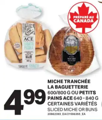 L'Intermarché MICHE TRANCHÉE, 600/800 G OU PETITS PAINS, 640 - 840 G | SLICED MICHE OR BUNS offer