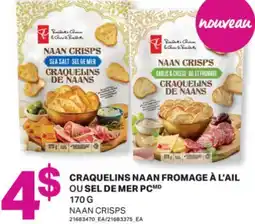 L'Intermarché CRAQUELINS NAAN FROMAGE À L'AIL OU SEL DE MER, 170 G | NAAN CRISPS offer