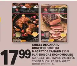 L'Intermarché CUISSE DE CANARD CONFITES, 500G OU MAGRET DE CANARD, 330 G | CONFIT DUCK LEG OR MAGRET offer