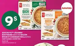 L'Intermarché QUICHE LÉGUMES RUSTIQUES, 550 G OU BACON OU ÉPAIS ET CHEDDAR VIEILLI 575 G | QUICHE offer