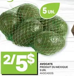 L'Intermarché AVOCATS, 5 UN. | AVOCADOS offer