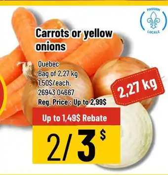 Mayrand Carrots or Onions offer