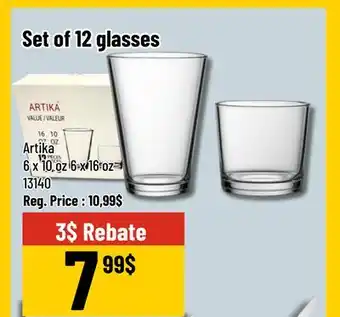 Mayrand Artika 6x10oz 6x16oz 12 Pieces Glass Set offer