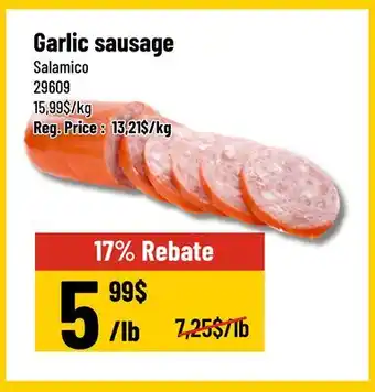 Mayrand Salamico Garlic sausage offer