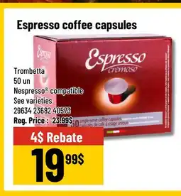 Mayrand Espresso coffee capsules Trombetta 50 un offer