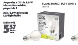 Home Hardware 2 pk. 8.8W dimmable LED light bulbs - SOFT WHITE offer
