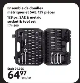 Home Hardware 129 Piece SAE & Metric Socket Tool Set offer