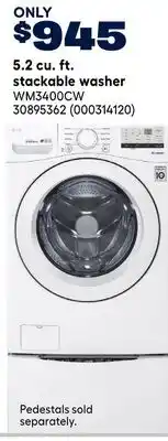 RONA LG 5.2 cu. ft. stackable washer offer
