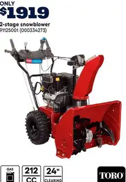 RONA TORO 2-stage snowblower offer