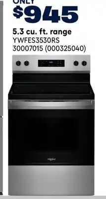 RONA Whirlpool 5.3 cu. ft. range offer