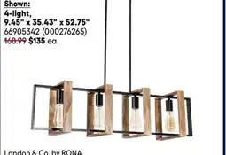 RONA Landon & Co. by RONA Westoncollection lights 4-light, 9.45 x 35.43 x 52.75 offer