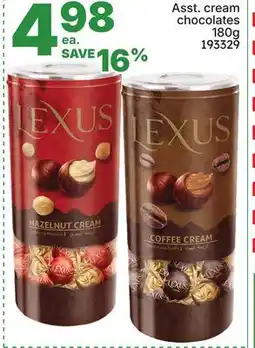 Rossy LEXUS Asst. cream chocolates offer