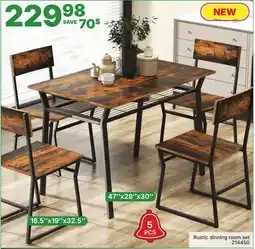 Rossy Rustic dinning room set offer