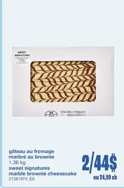Wholesale Club GÂTEAU AU FROMAGE MARBRÉ AU BROWNIE, 1,36 KG offer