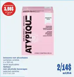 Wholesale Club BOISSONS NON ALCOOLISEES, 4 X 355 ML offer