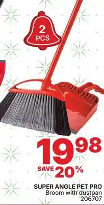 Rossy Vileda SUPER ANGLE PET PRO Broom with dustpan offer