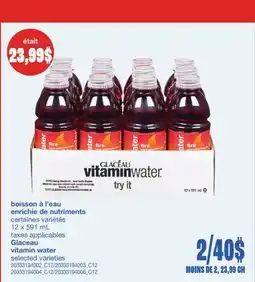 Wholesale Club BOISSON À L'EAU ENRICHIE DE NUTRIMENTS, 12 X 591 ML offer