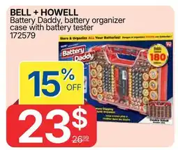 Rossy BELL + HOWELL Battery Daddy, battery organizer case with battery tester offer