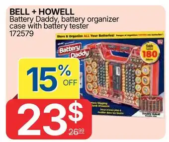 Rossy BELL + HOWELL Battery Daddy, battery organizer case with battery tester offer