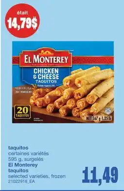 Wholesale Club taquitos,certaines variétés 595 g offer