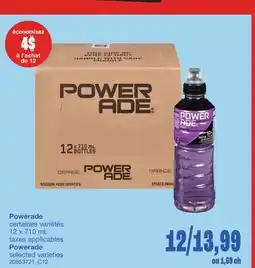 Wholesale Club Powerade, 12 x 710mL offer