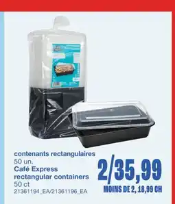 Wholesale Club contenants rectangulaires, 50 un offer